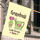 Personalized Love Grows Here House Flag
